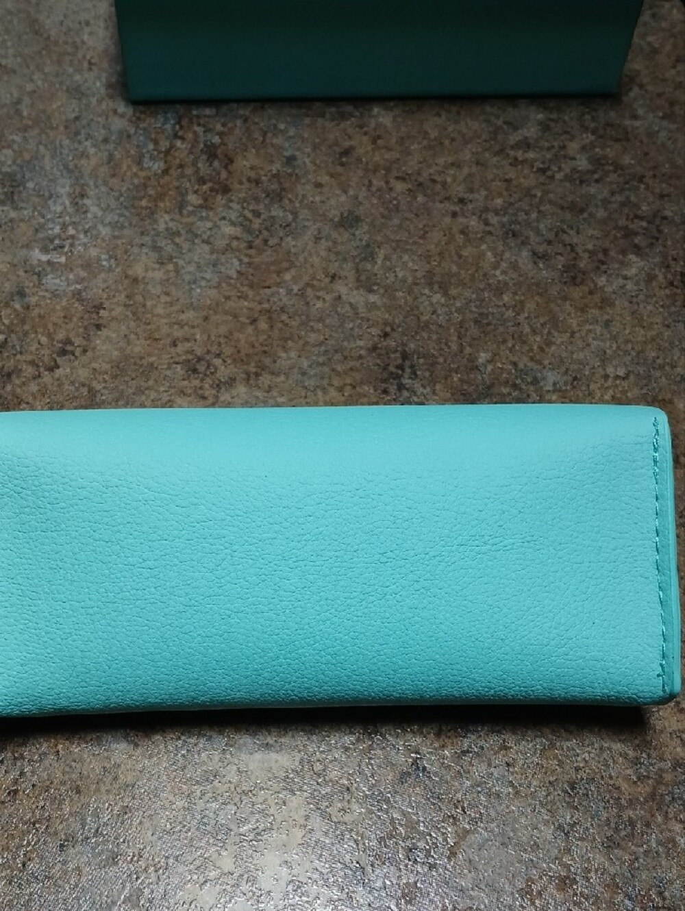 Tiffany & Co. Robin's Egg Blue Leather Clutch Eyeglass Case And Box For Glasses. - Picture 2 of 5